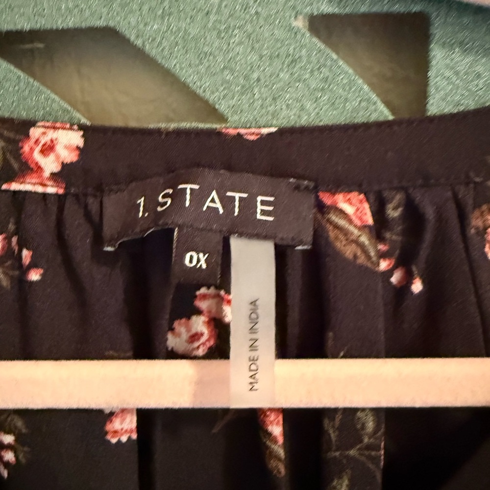 1. State Black Floral Blouse - Picture 2 of 8